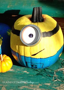 Decorating and Painting Minion Pumpkins for Halloween