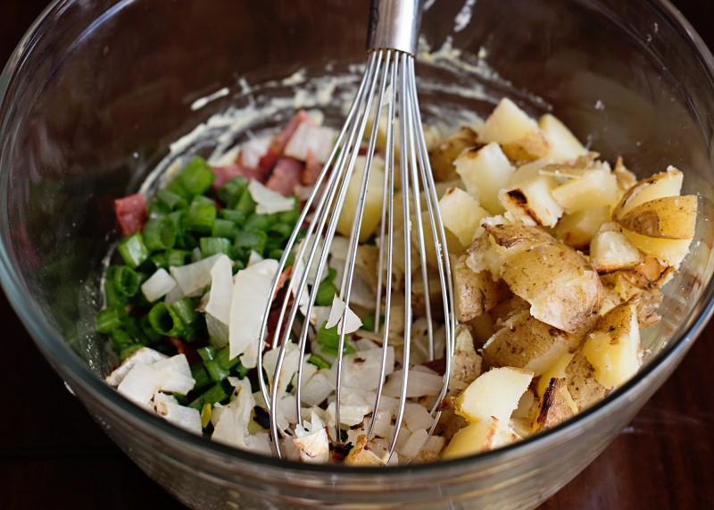 Grilled Potato Salad with Bacon & Mustard Dressing. This recipe will be a hit at your next barbeque!