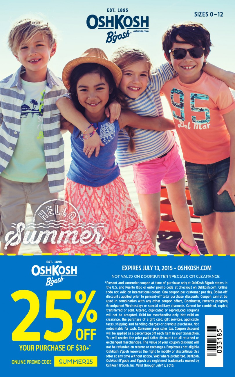 OshKosh B’Gosh Summer Styles – S’mores, Family Fun &amp; Printable Coupon ...