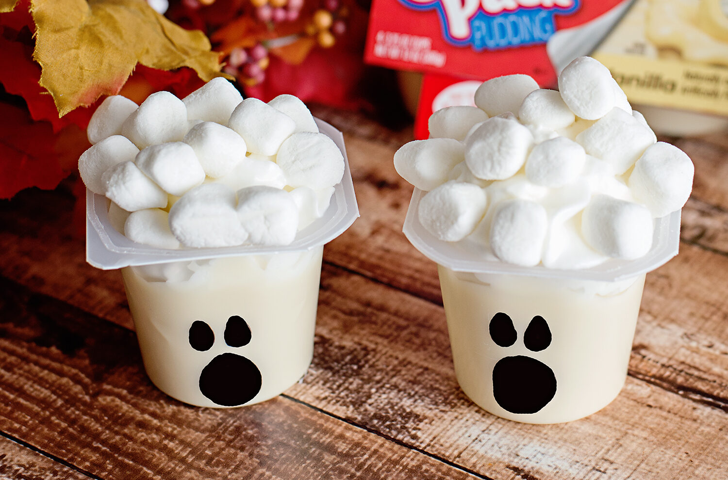 ghost pudding cups