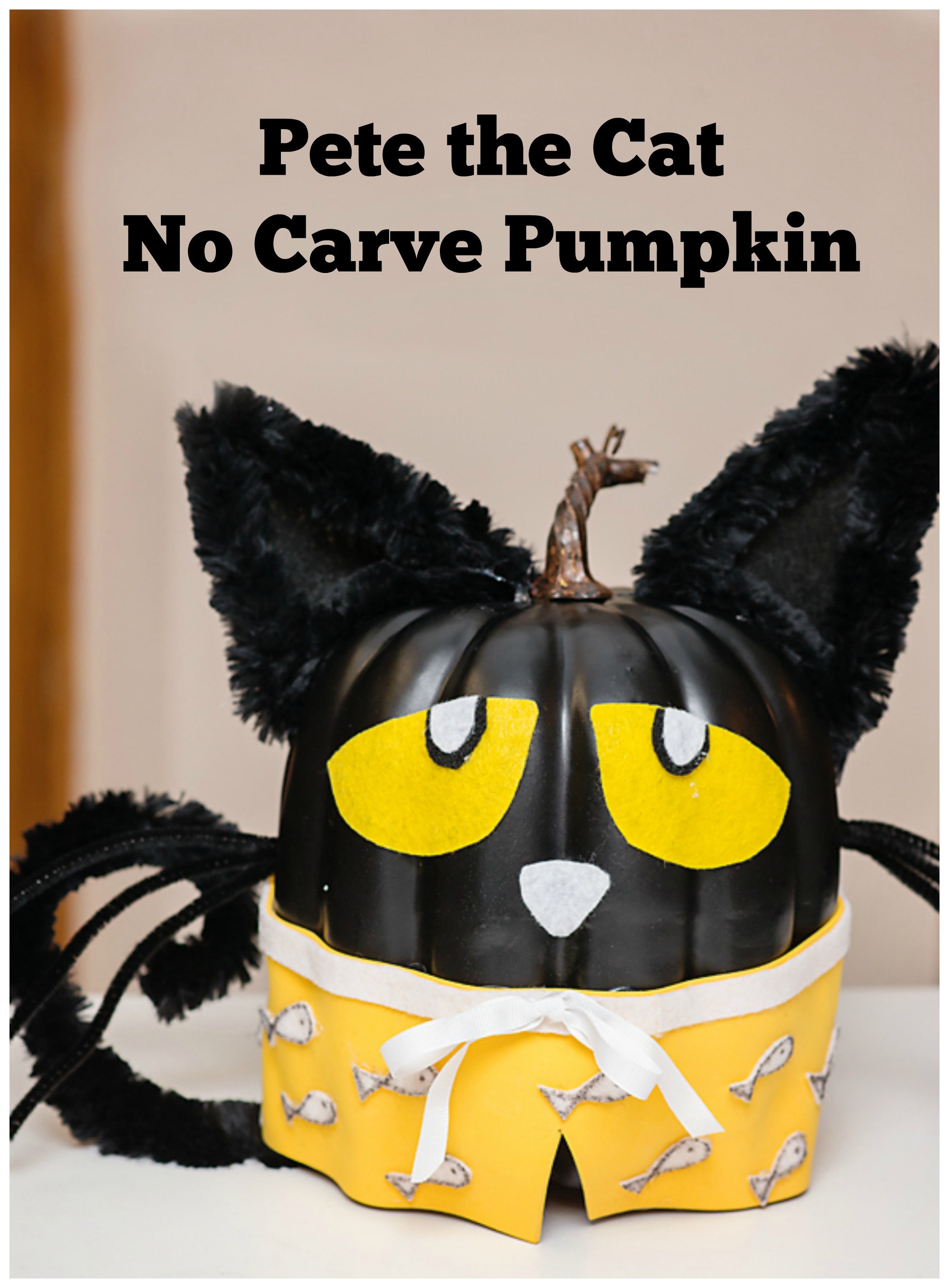 Pete the Cat - No Carve Pumpkin Decorating