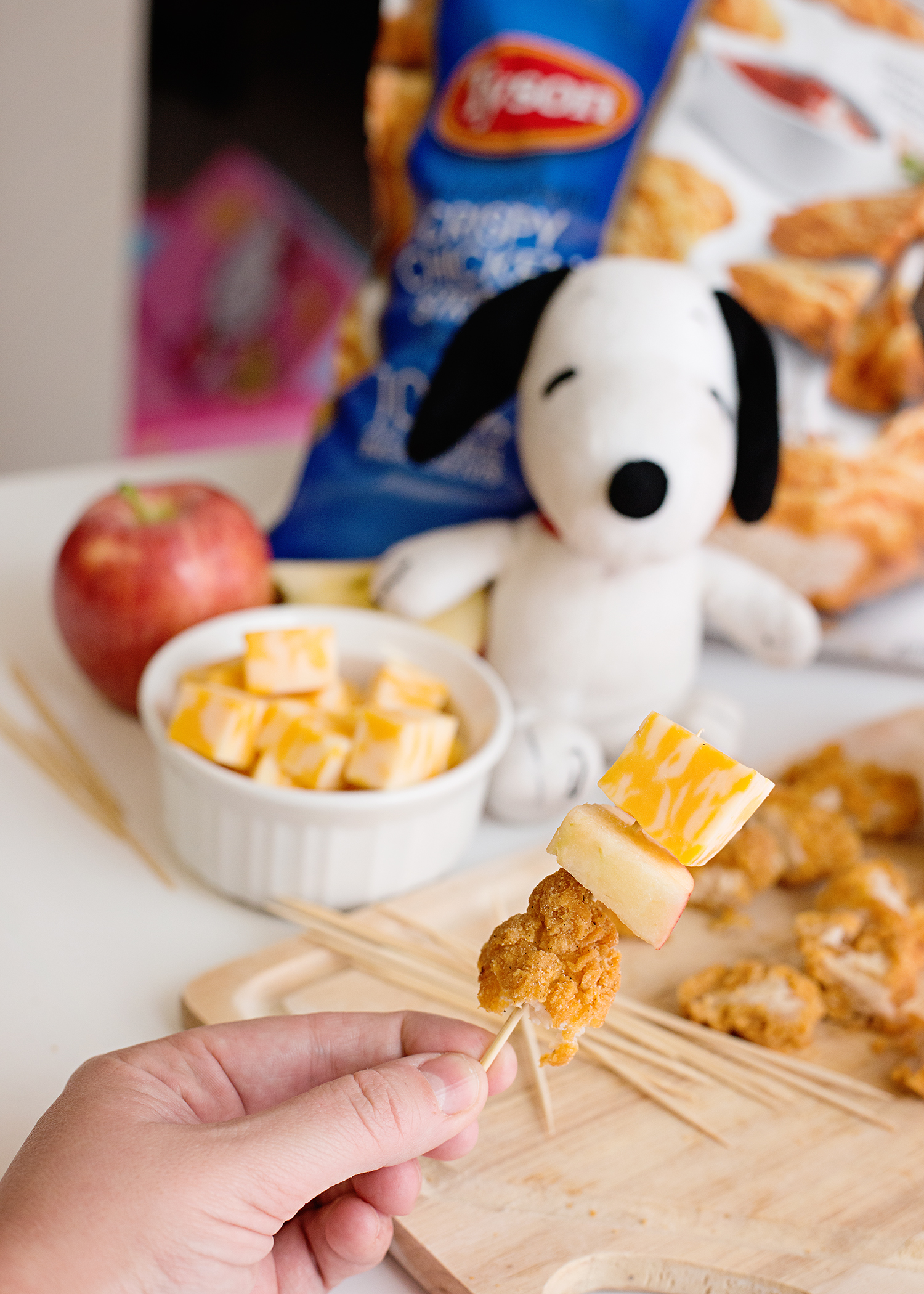 Kid Friendly Chicken Kabobs - Peanuts Movie Inspired Snacks