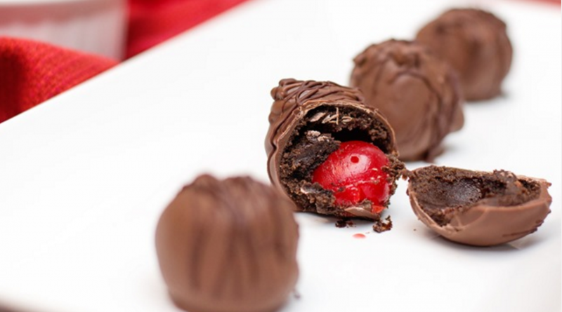 Chocolate Covered Cherry Oreo Cookie Balls