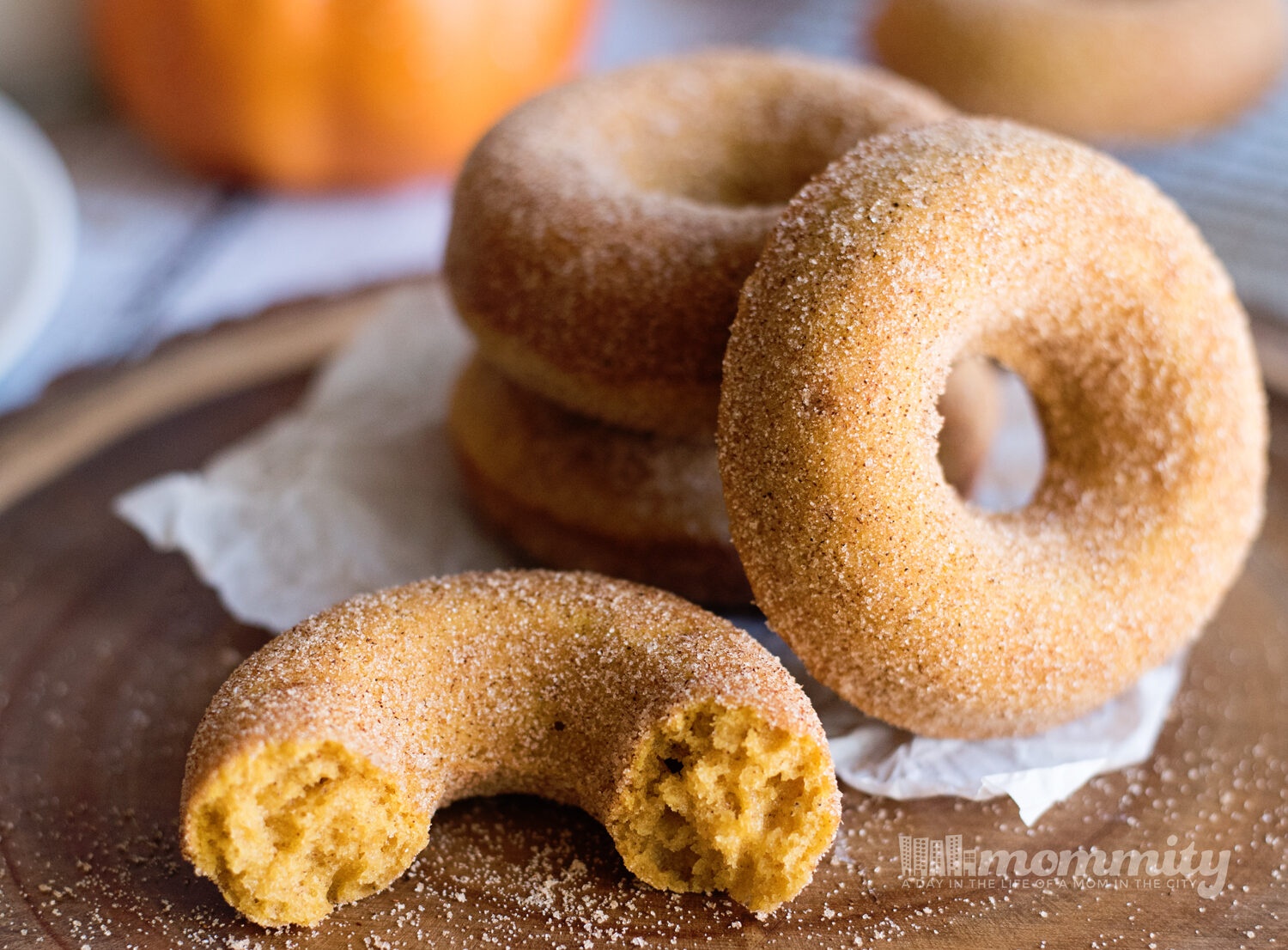 Baked Cinnamon Sugar Pumpkin Spice Donuts