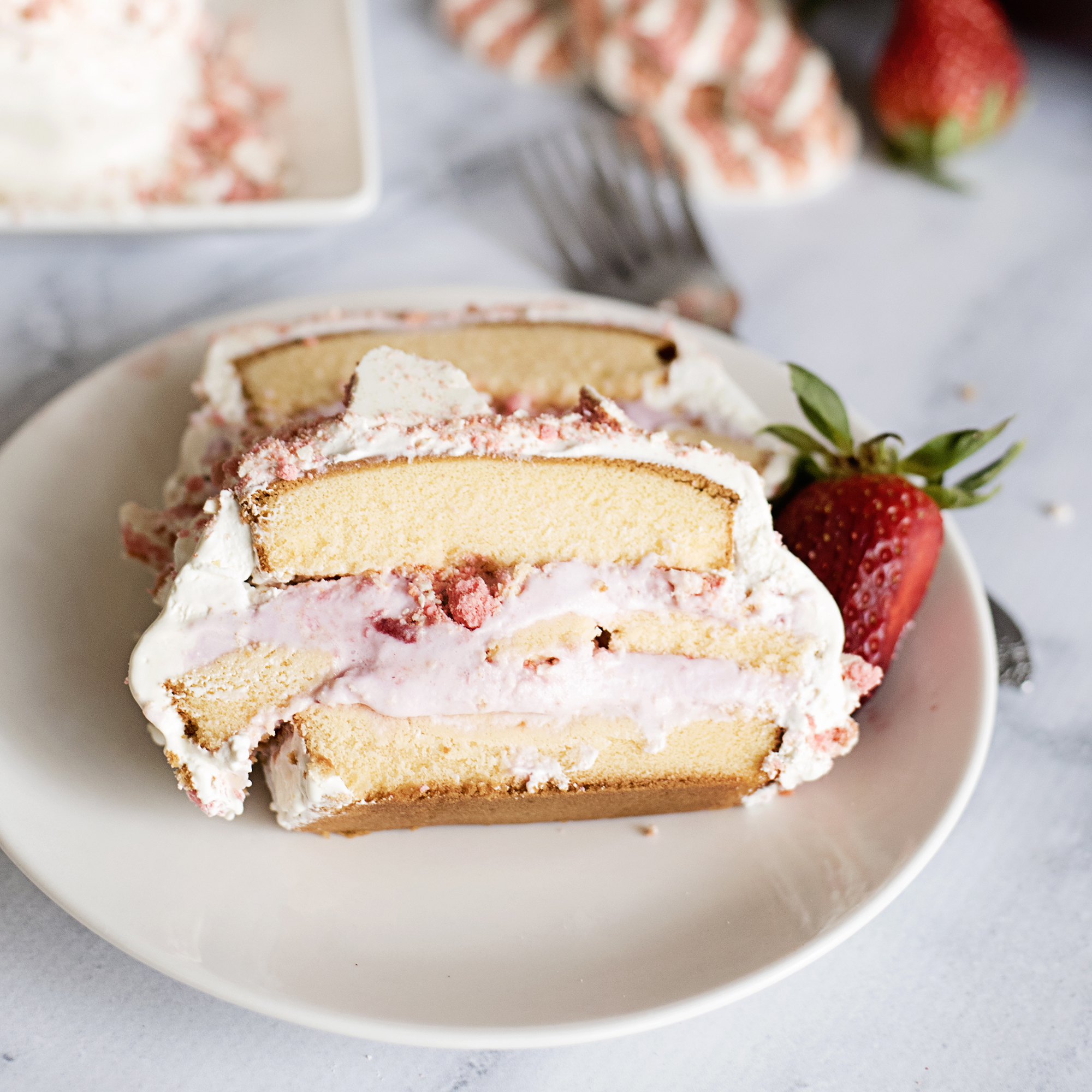 Best Strawberry Shortcake Ice Cream Cake Recipe - How To Make