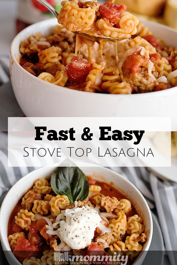Fast and Easy Stove Top Lasagna